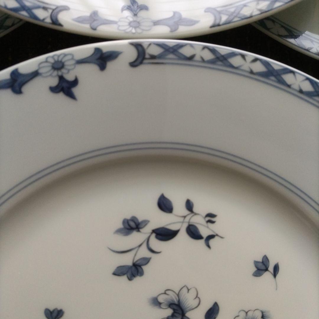 【美品】リモージュ　レイノー　「アンフィトリテ」　平皿　24.5cm　６客セット