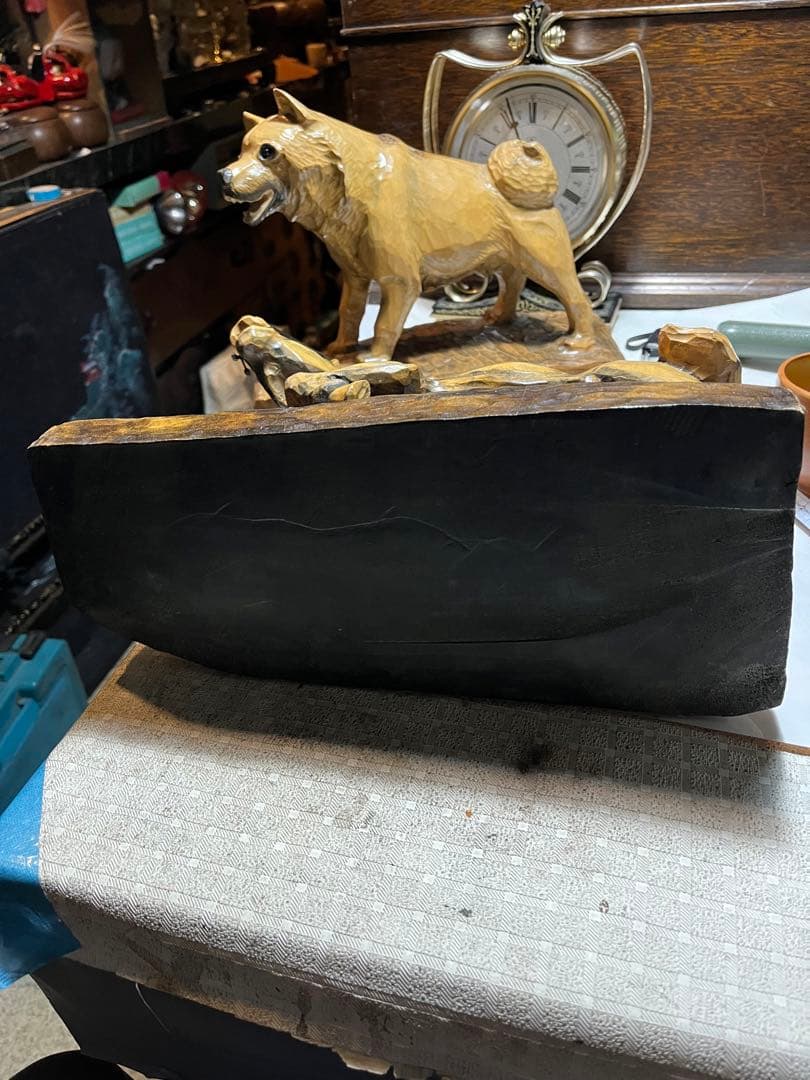 馬の木彫り、木彫りの馬、道産子馬木彫り、道産子馬、北海道の馬、番場馬