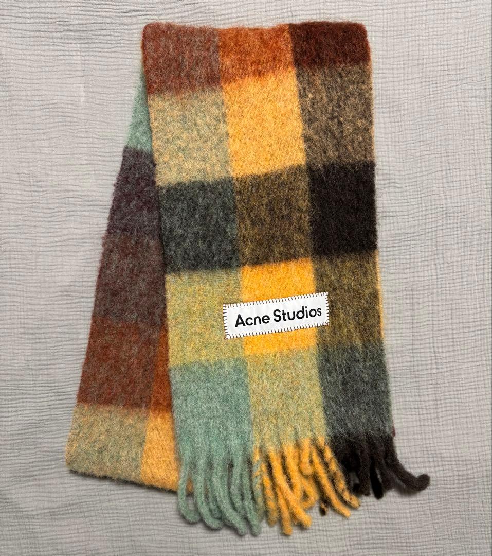 Acne Studios マフラー モヘアチェックスカーフ【美品】