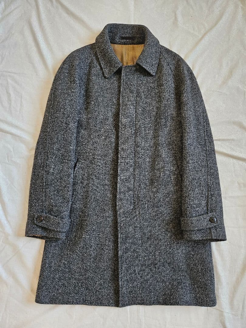 フラットヘッド　グーギーズ　ステンカラーコート　ハリスツイード　L