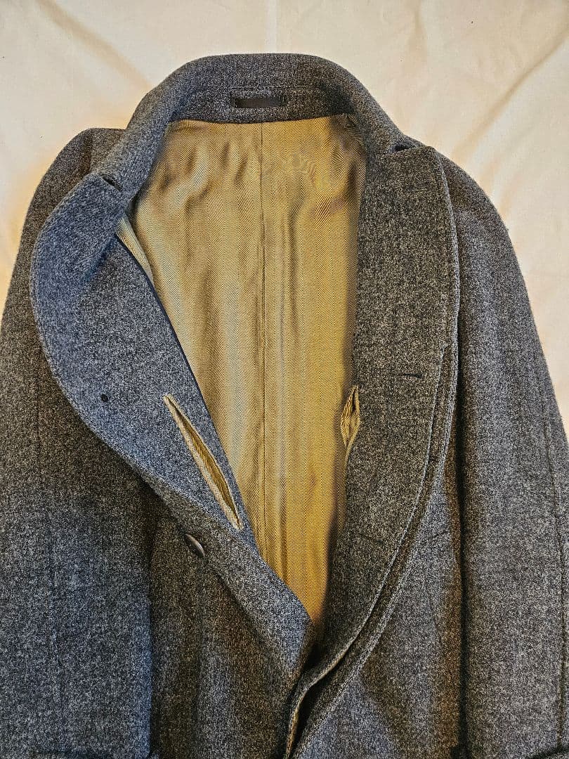 フラットヘッド　グーギーズ　ステンカラーコート　ハリスツイード　L