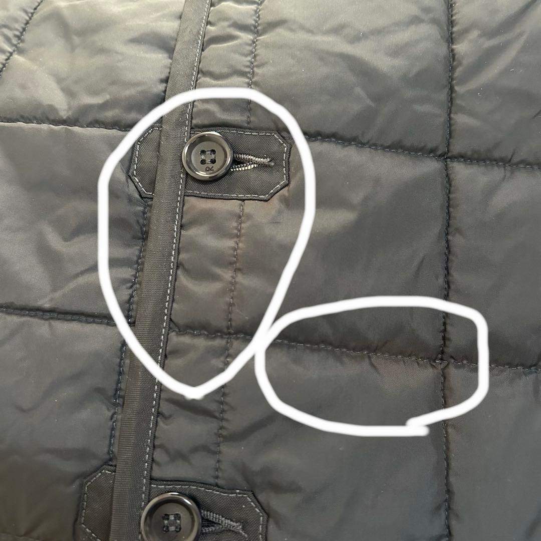 【45R】ナイロンのキルティングロングベスト