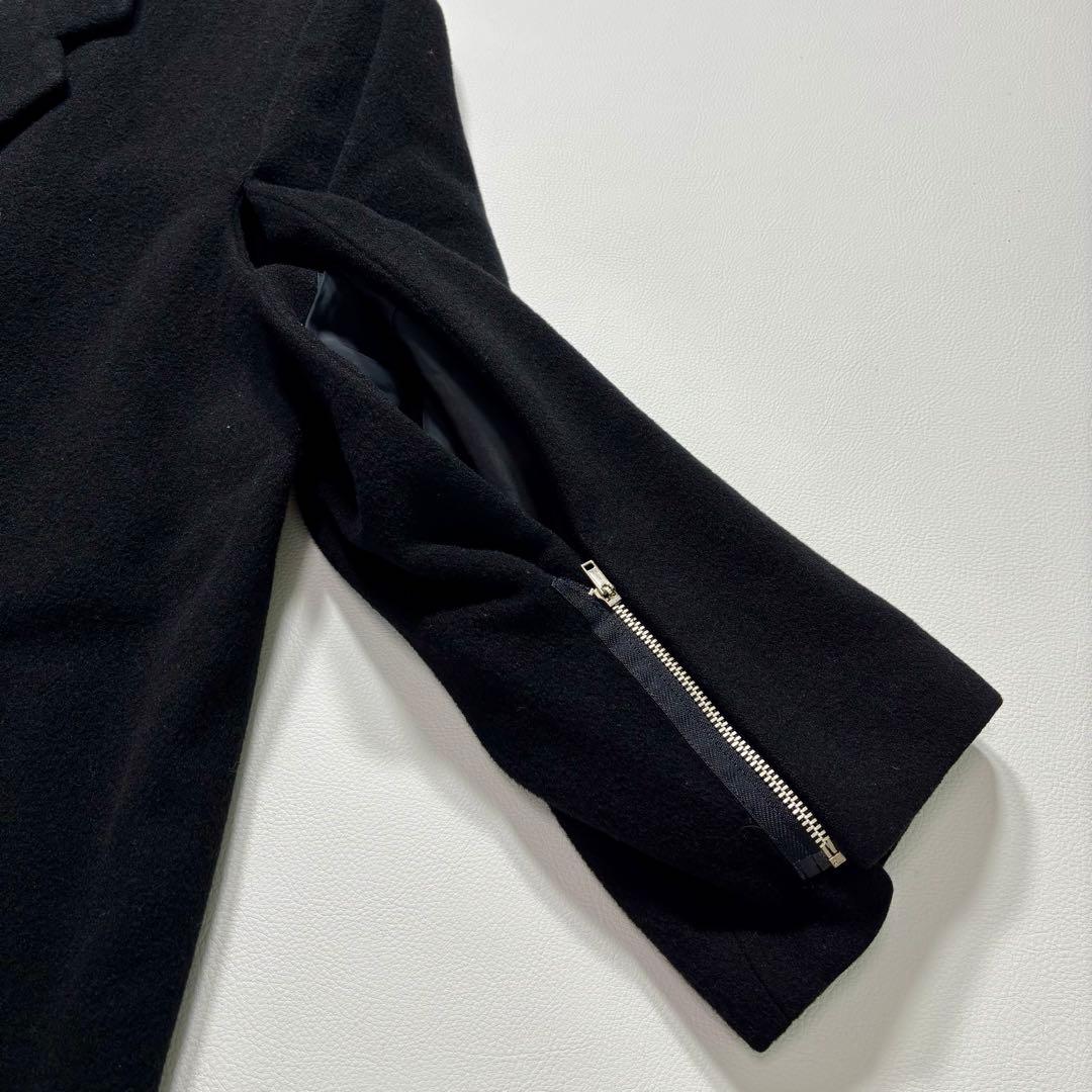 美品✨ コムデギャルソン 変形 ジップ ロングコートコート 黒 着丈112cm