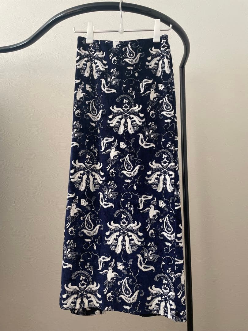 mame kurogouchi ベロアジャージーアイラインスカート