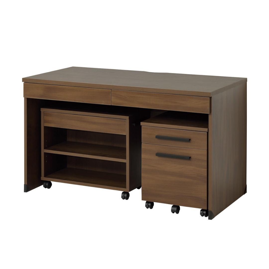 デスク　チェスト　ラック　３点セット　シンプル　ラック＆チェスト　キャスター付き