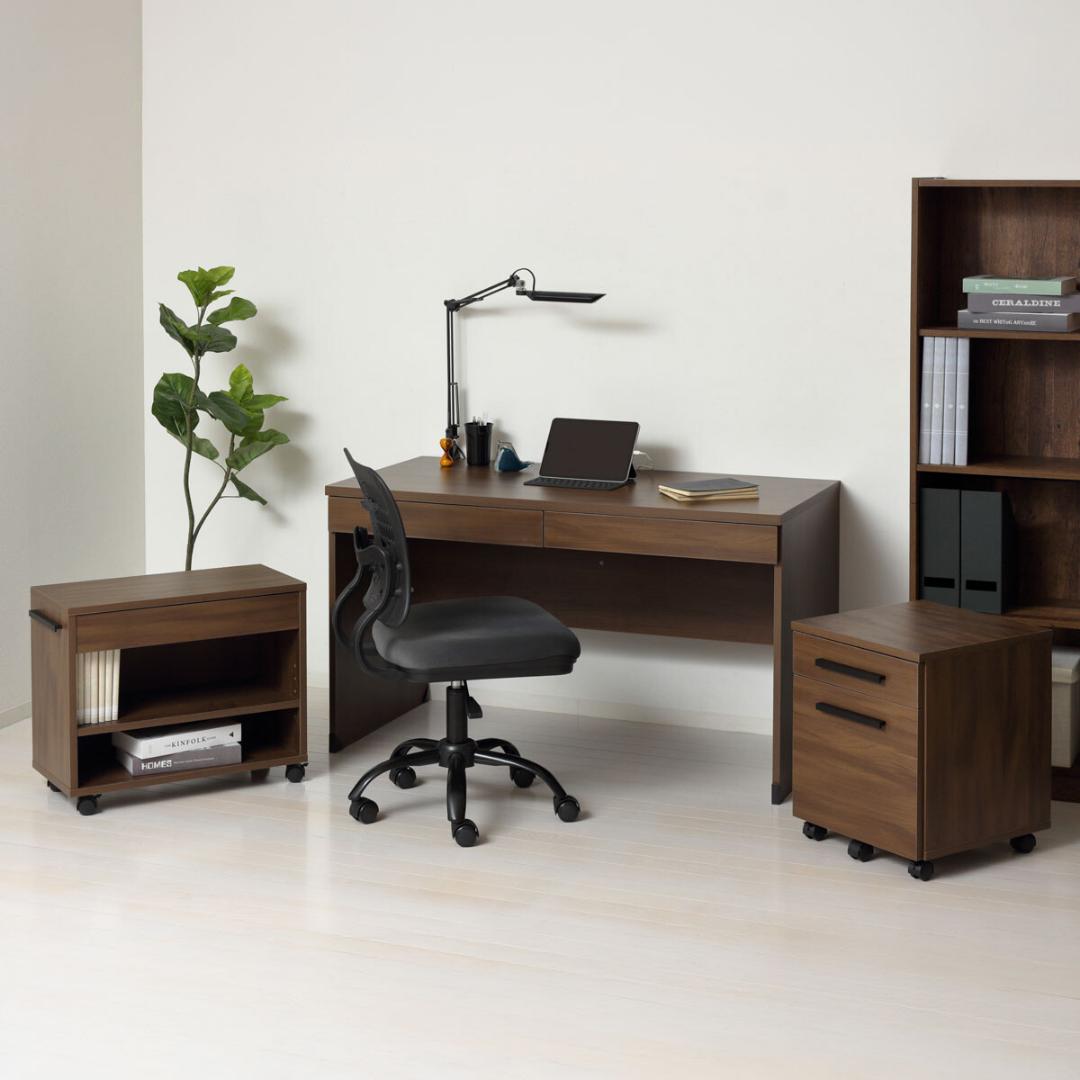 デスク　チェスト　ラック　３点セット　シンプル　ラック＆チェスト　キャスター付き