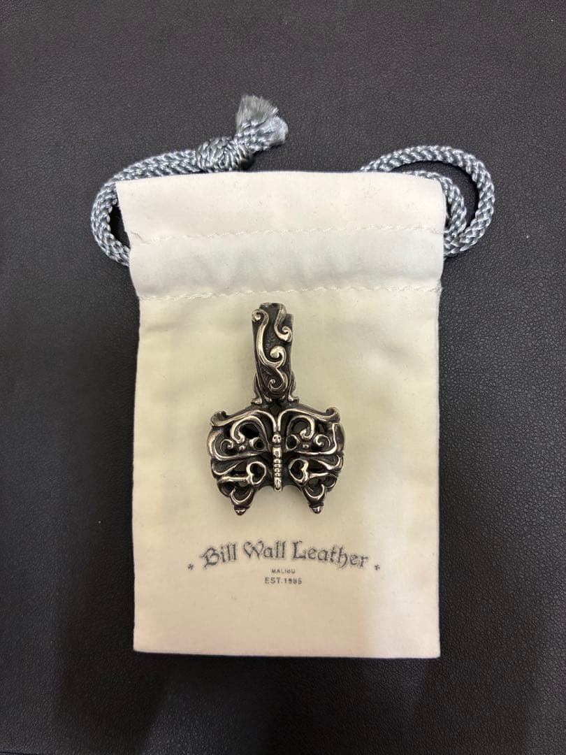 Bill Wall Leather バタフライシルバーネックレストップ