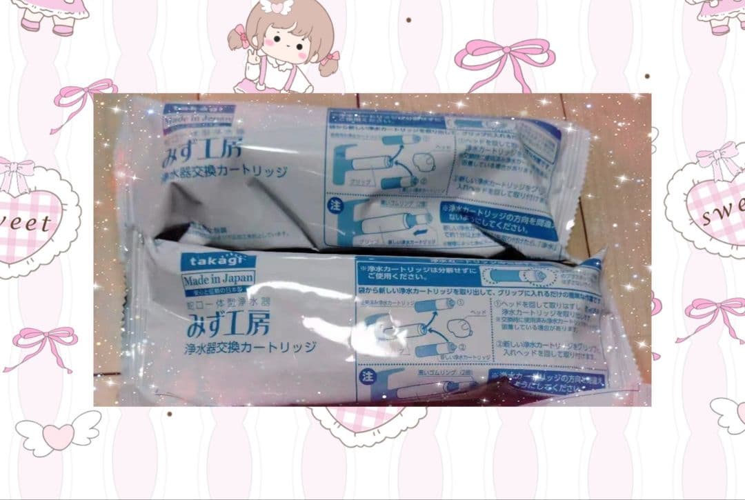 ２本　タカギ みず工房 浄水器用カートリッジ高除去+にごり除去タイプJC0037
