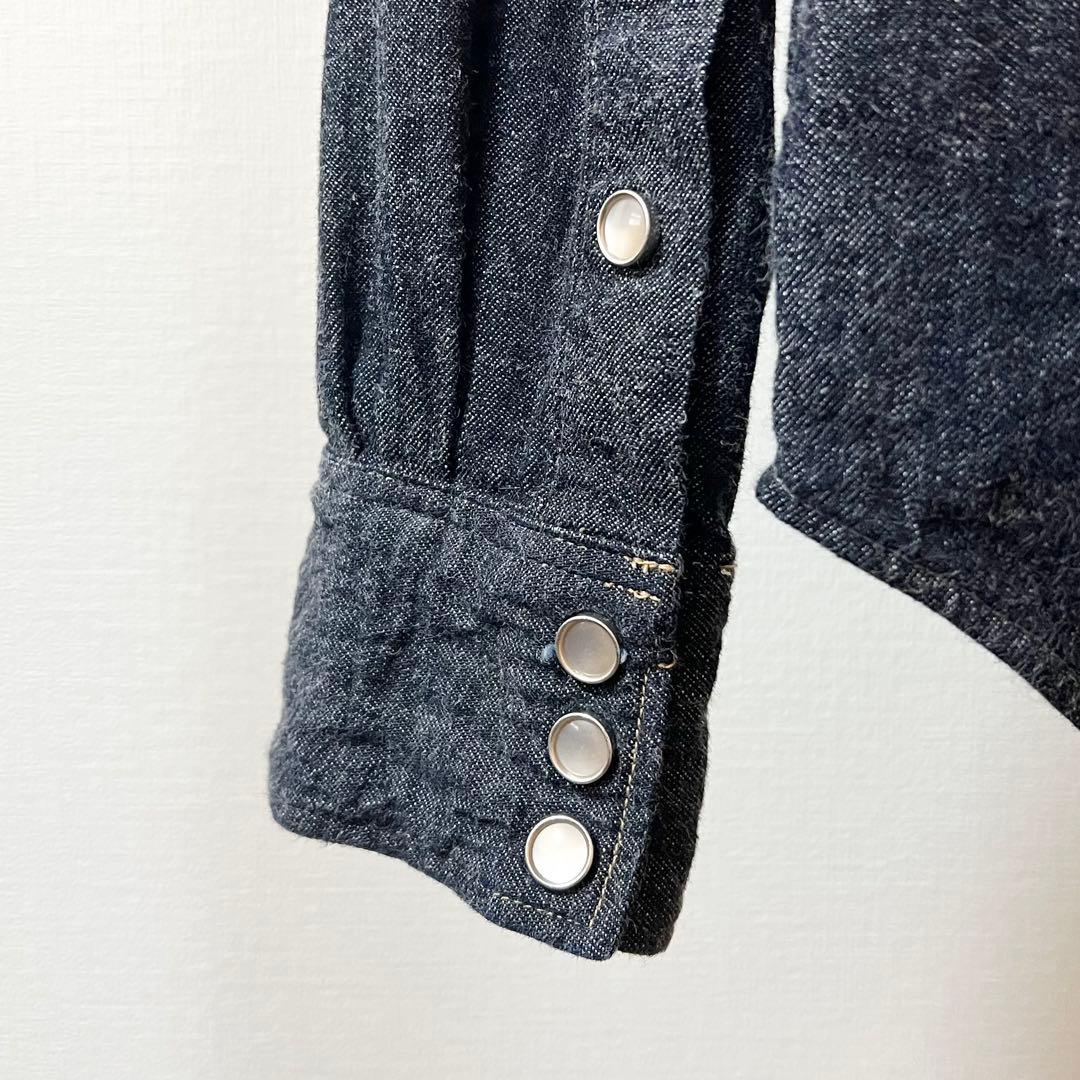【美品】RRL コンチョボタン デニムウエスタンシャツ