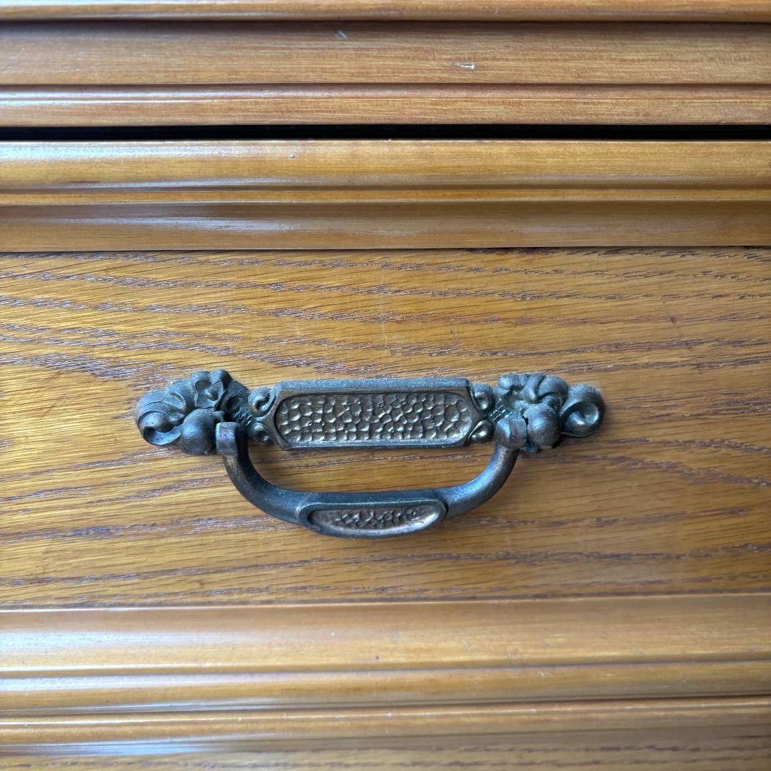 【送料込】英国アンティーク調 ローチェスト 3段 テレビ台 オーク 収納 家具