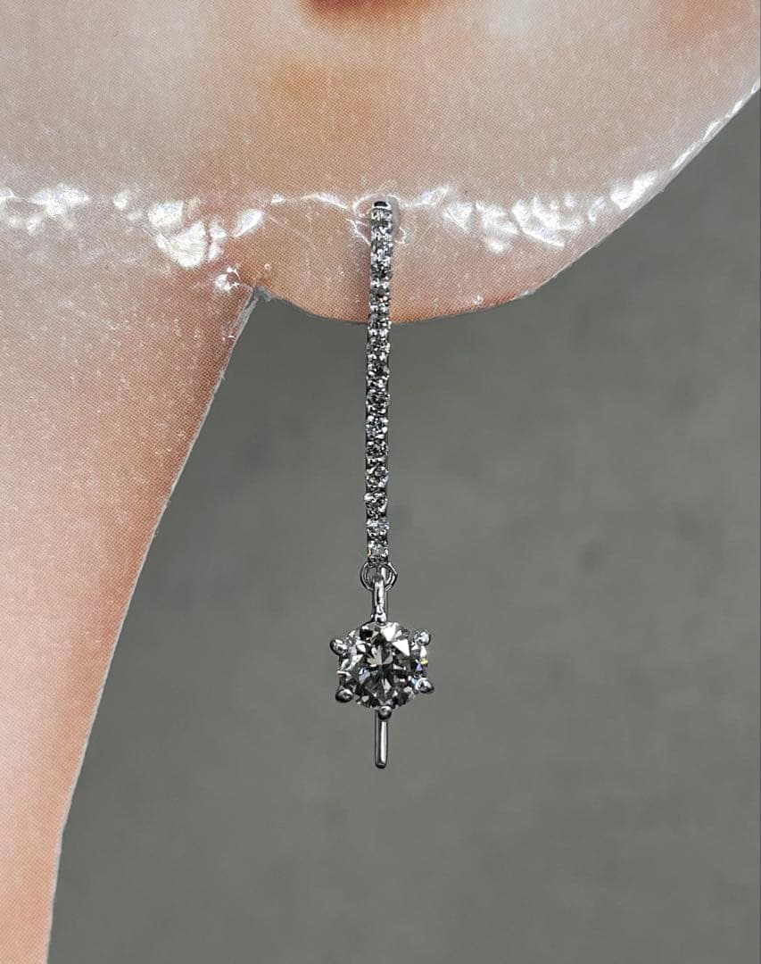 JA10★高級 ダイヤモンド約1ct K18WG ピアス