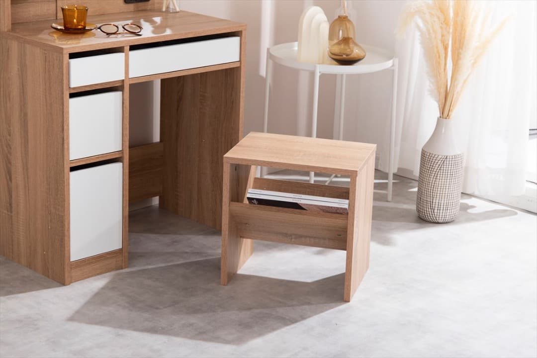 【送料無料】【2点セット】ドレッサーセット スツール 椅子 コンセント付き