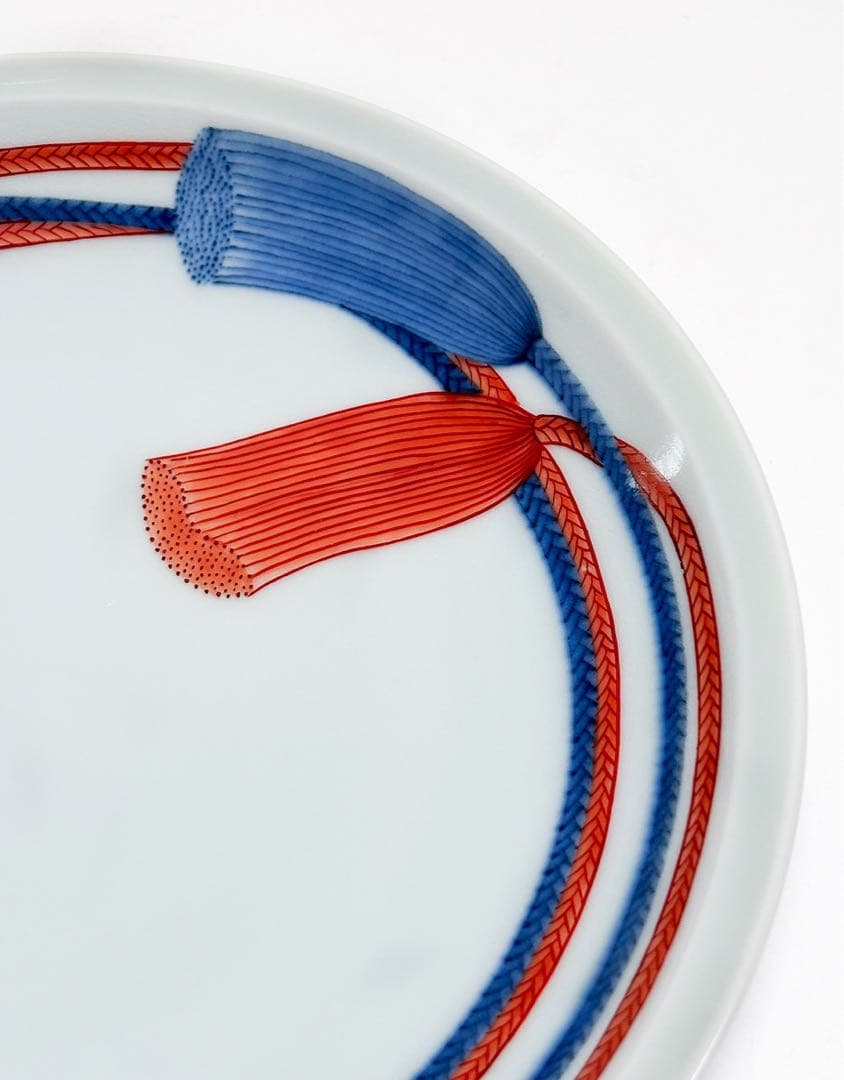 今右衛門窯　紐絵額皿　22cm 未使用品