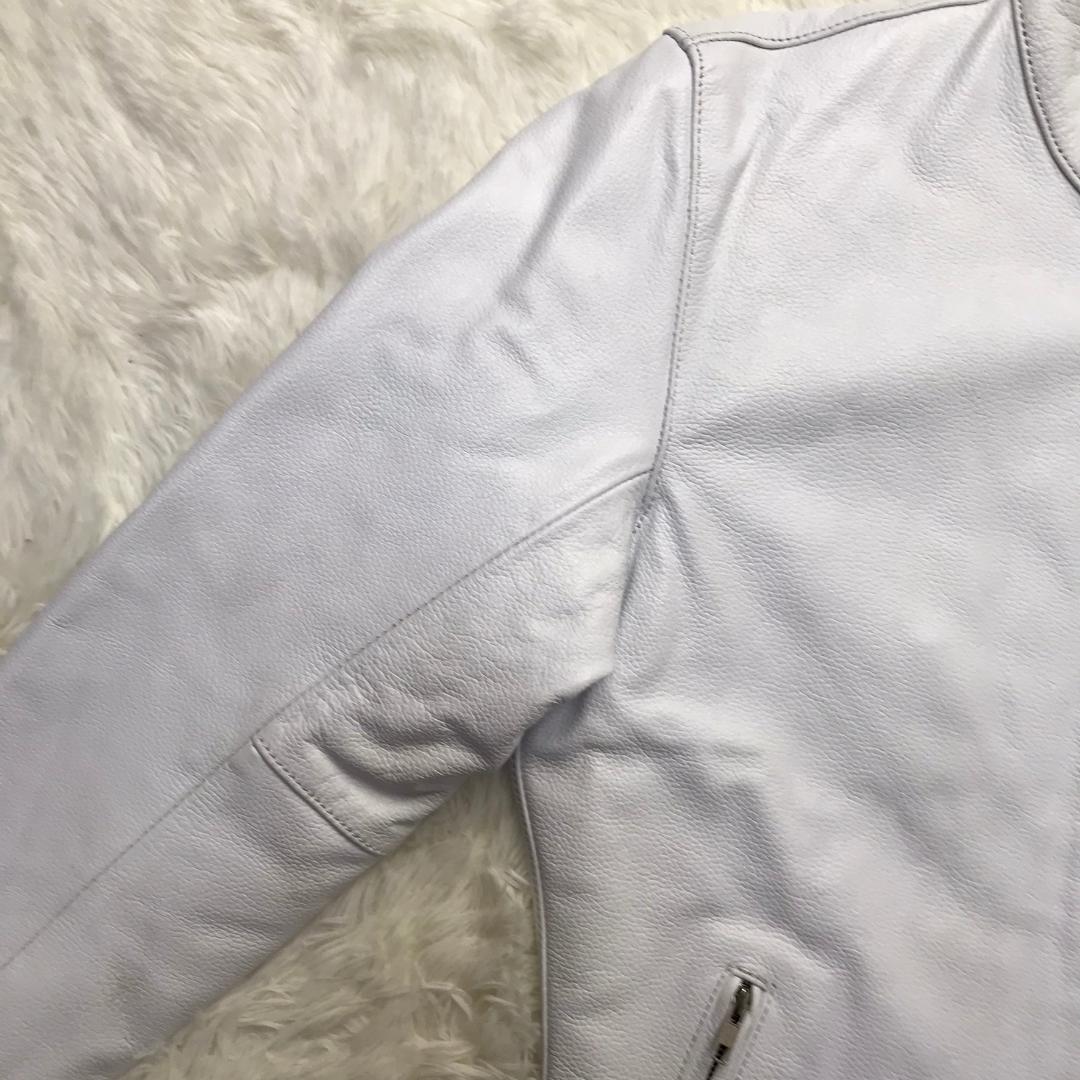 Freedom ライダースジャケット バッファローレザー 水牛革ジャン ホワイト