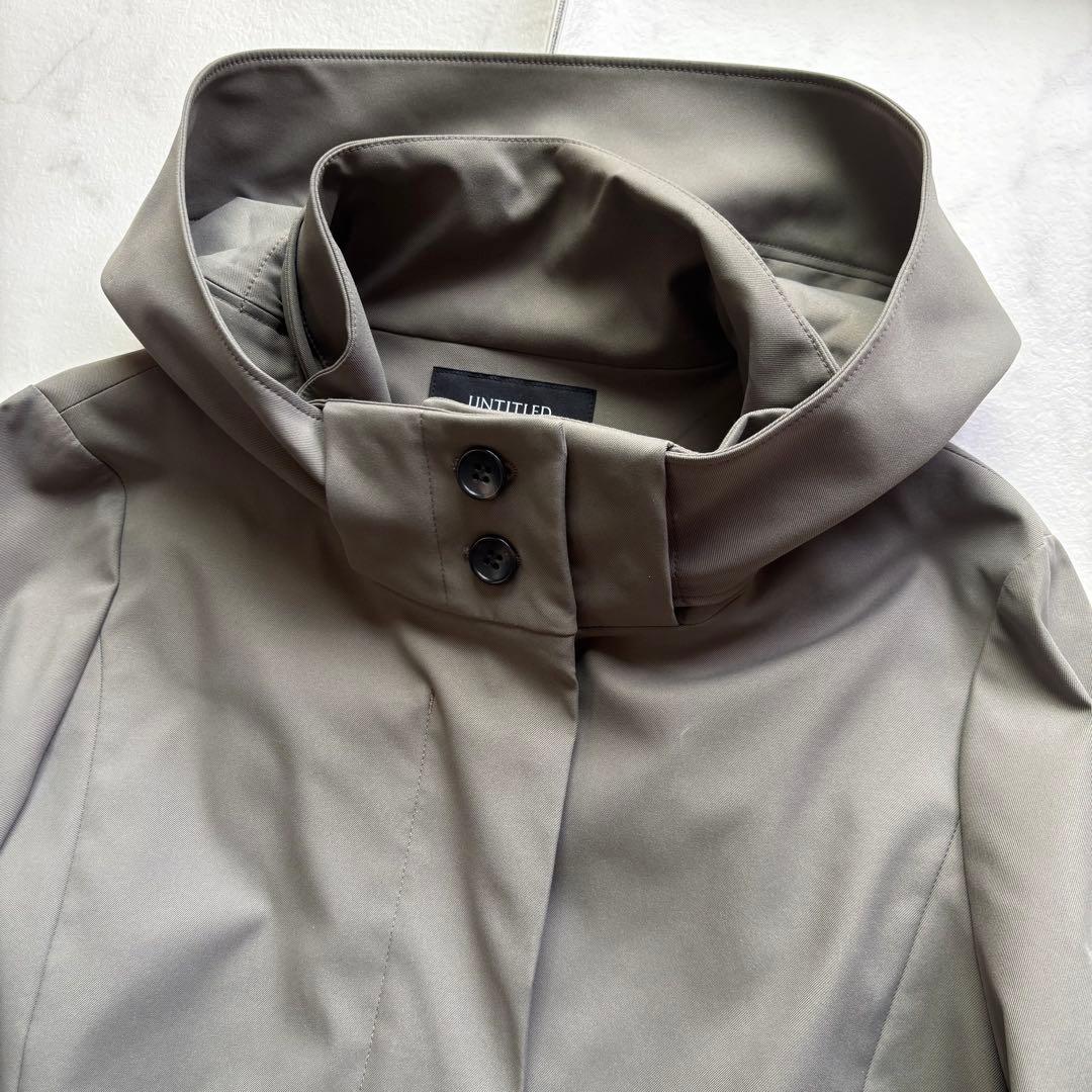 美品 アンタイトル 撥水 中綿ライナー付き2WAY フーデットコート サイズ3