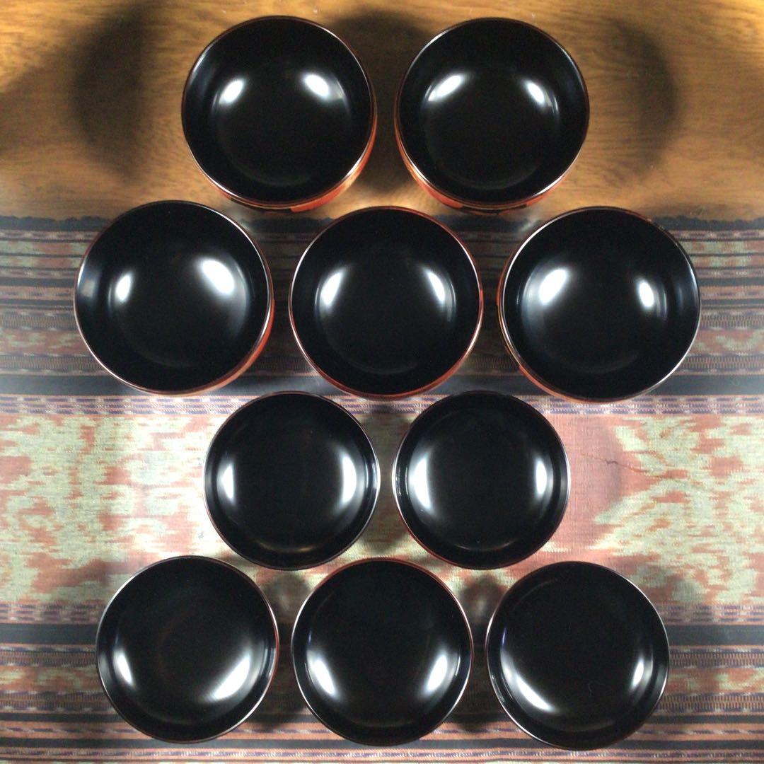 『ハピうー特価』　秀衡塗　蓋付　お椀　雑煮椀　5客