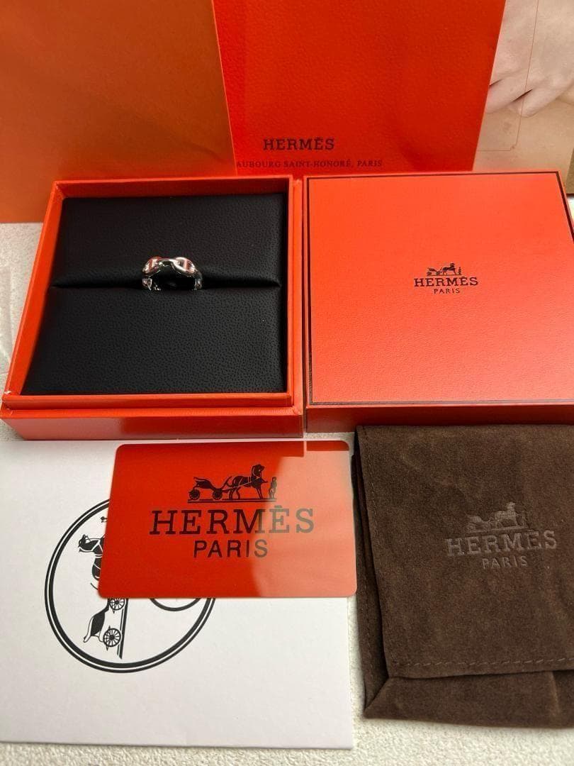 【極美品】エルメス アンシェネ リング 52（12号）シェーヌダンクル 指輪