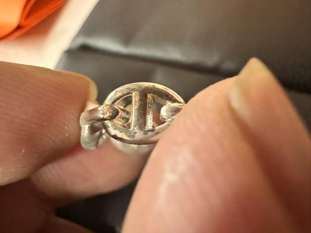 【極美品】エルメス アンシェネ リング 52（12号）シェーヌダンクル 指輪