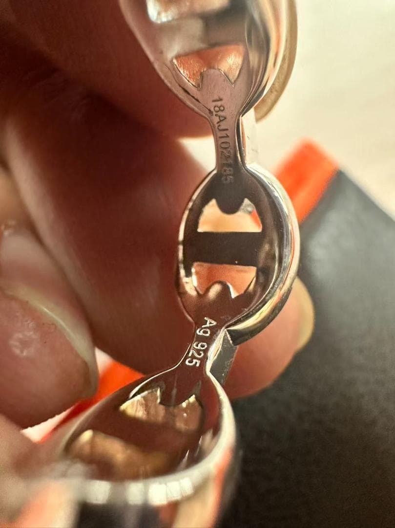 【極美品】エルメス アンシェネ リング 52（12号）シェーヌダンクル 指輪