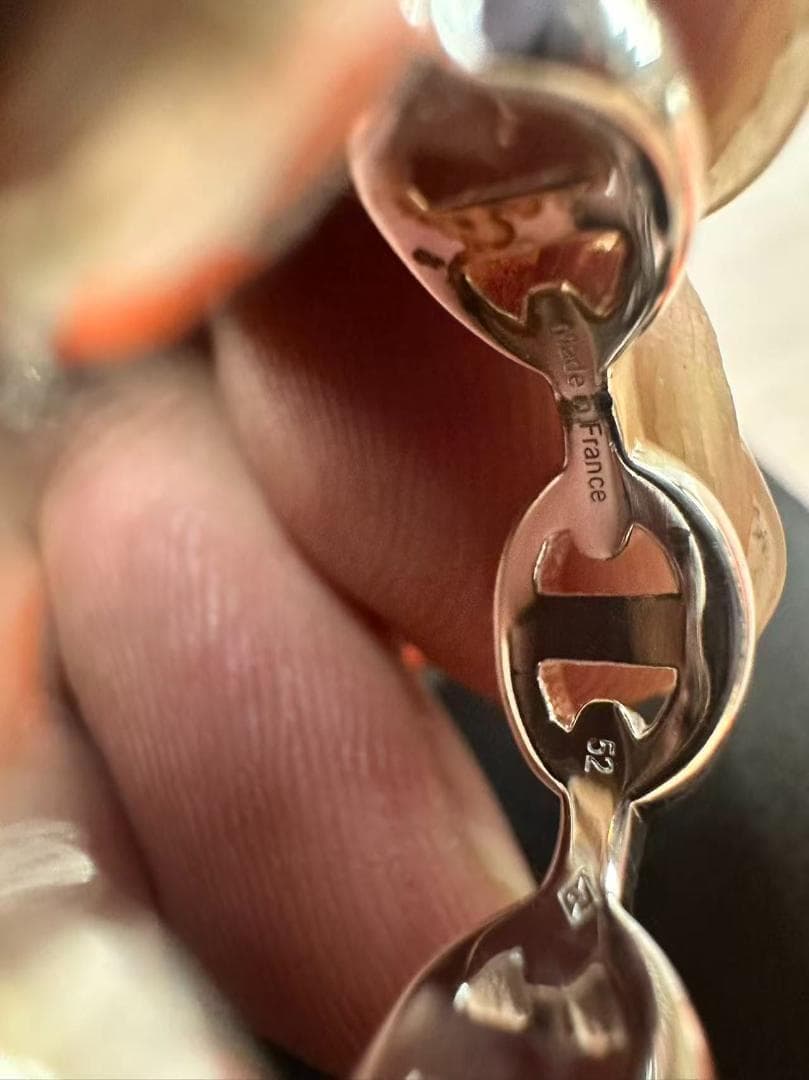 【極美品】エルメス アンシェネ リング 52（12号）シェーヌダンクル 指輪