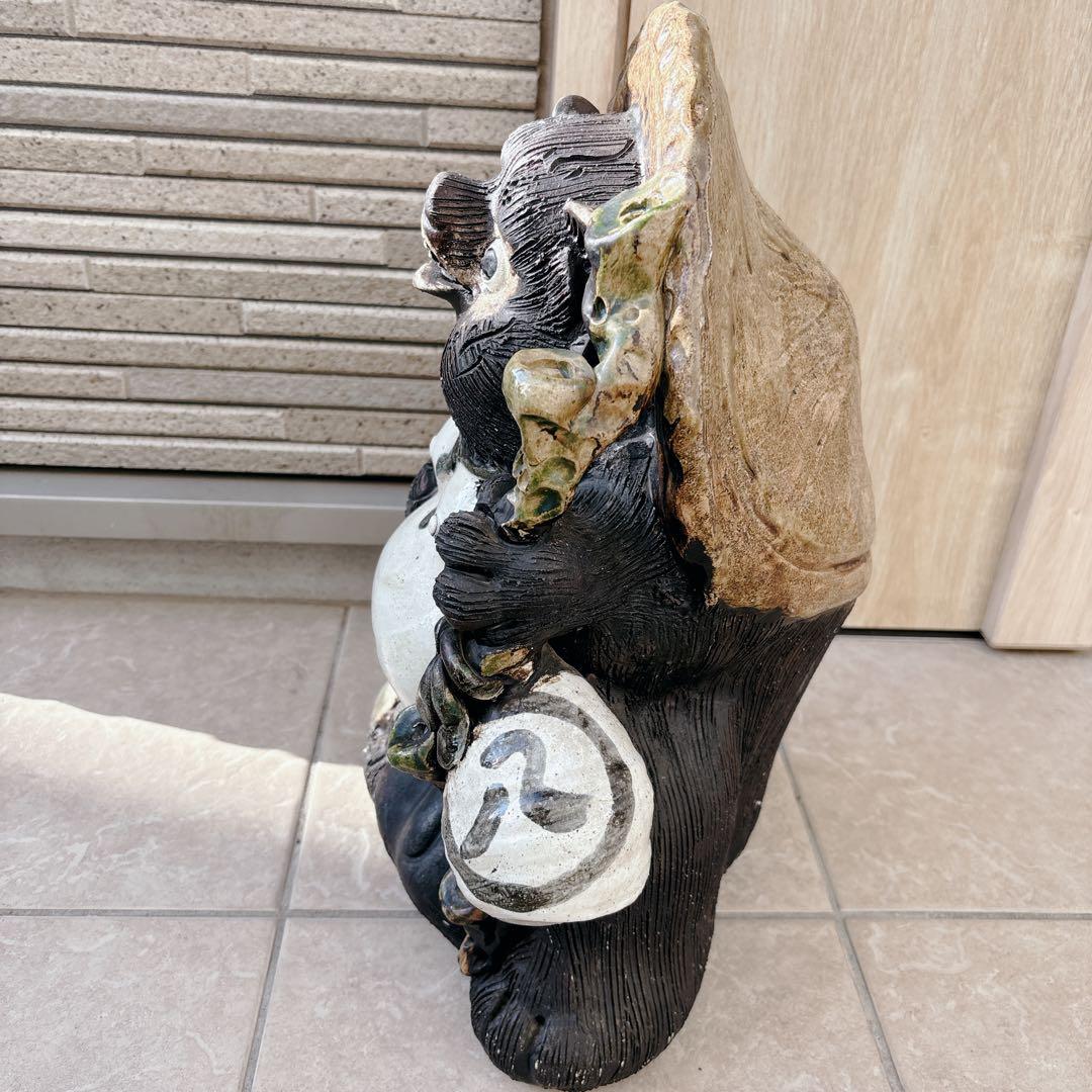 陶器製 たぬき 置物　信楽焼￼￼ たぬき　タヌキ　他抜き