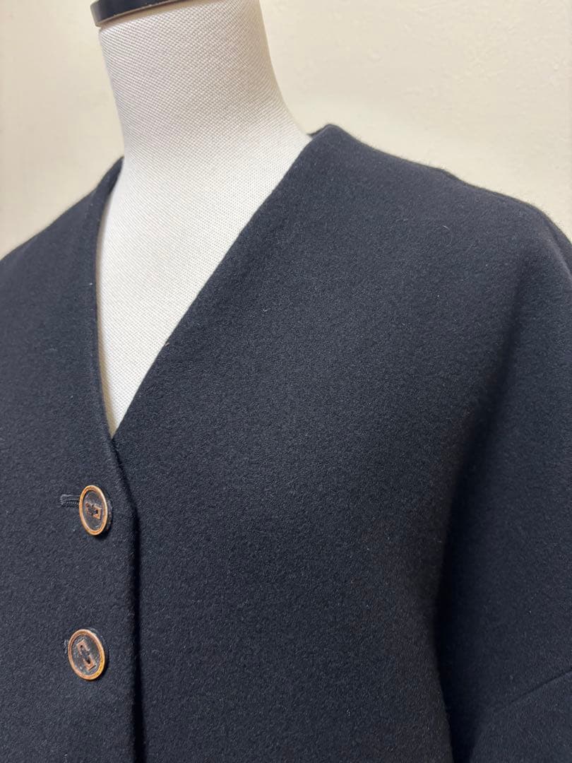 atelier naruseアトリエナルセメルトンウールコクーンコート＊F＊美品