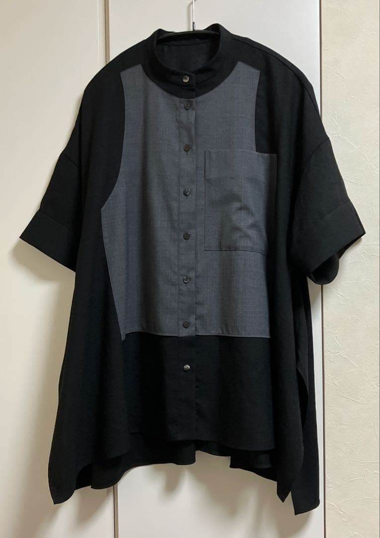 エンフォルド ENFOLD VEST DOCKING SHIRT リネンライク