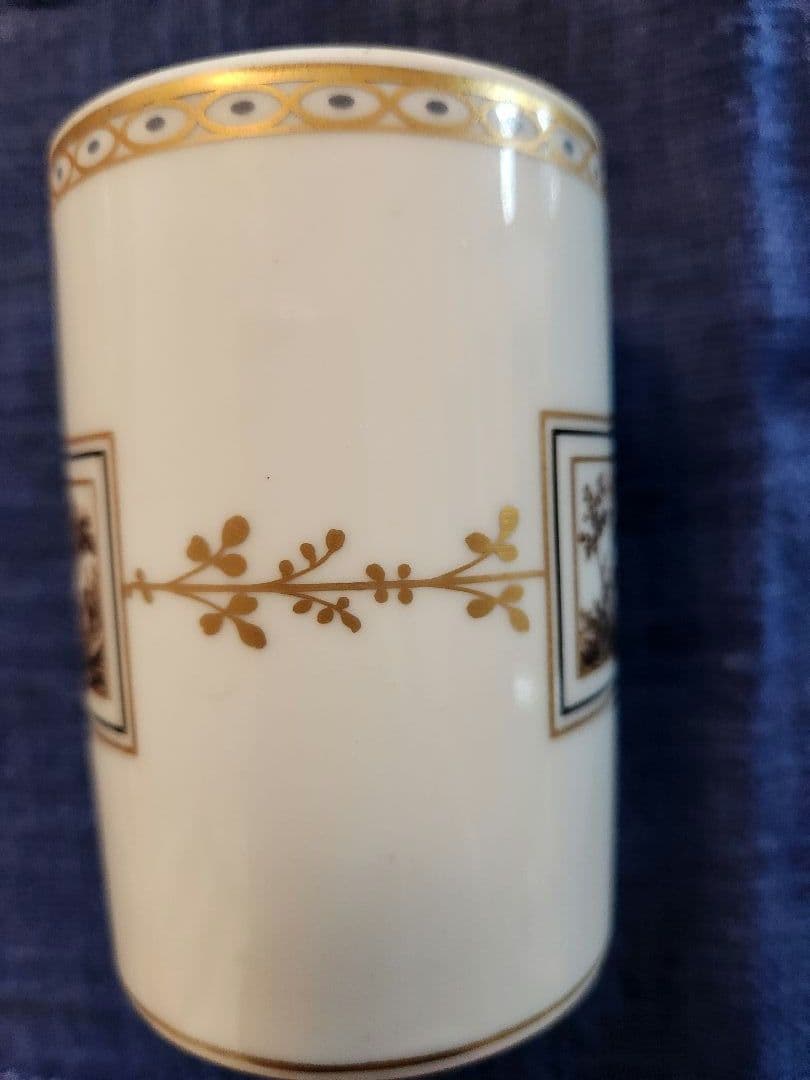 リチャード.ジノリ　イタリア　小物入れセット　磁器　風景画　薔薇