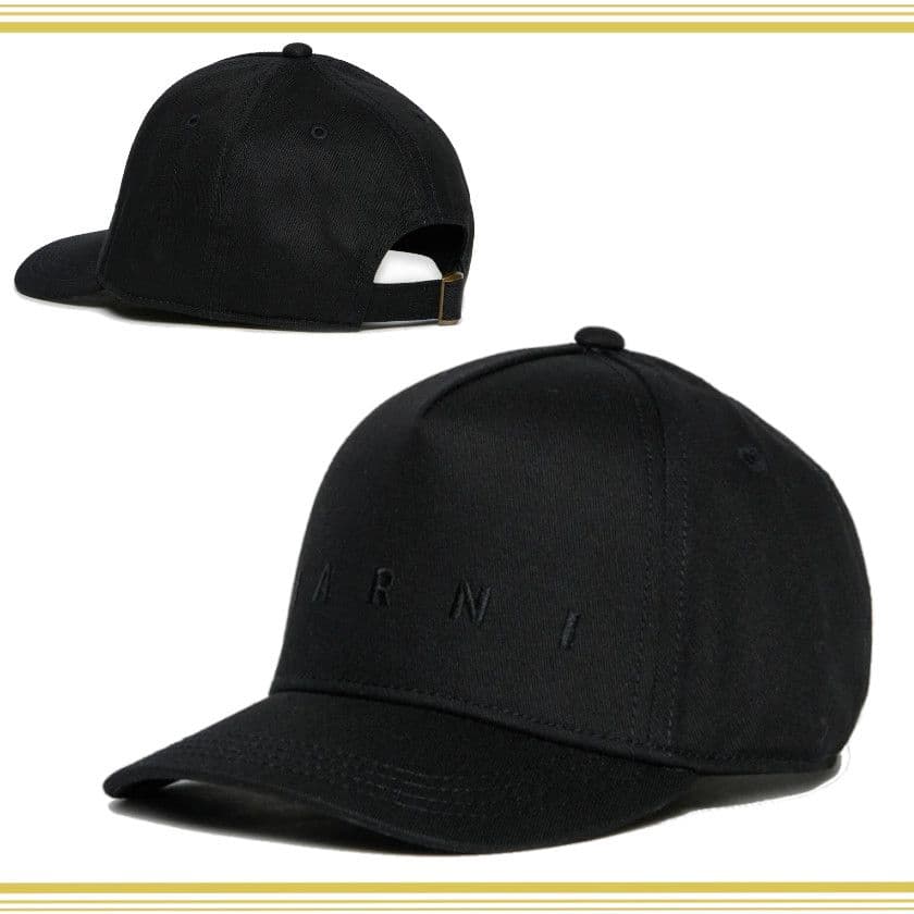 大人もOK！ Marni マルニ, ロゴ刺繍 ベースボールキャップ