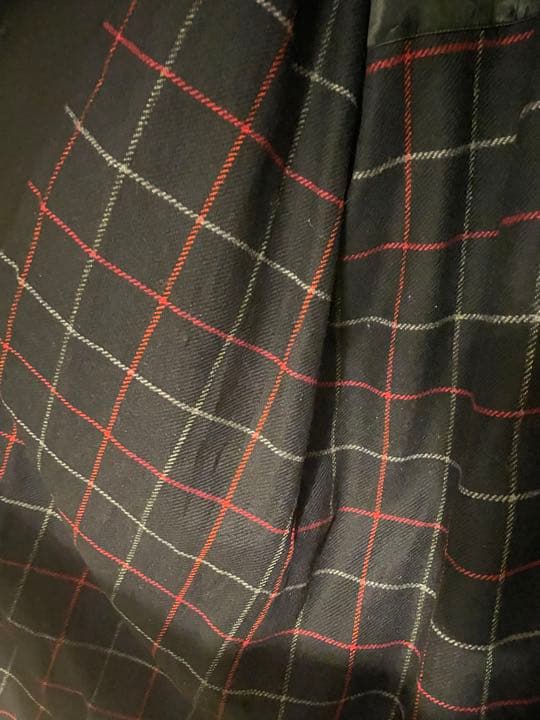 Burberrys'イングランド製ウールコート　ネイビーチェック