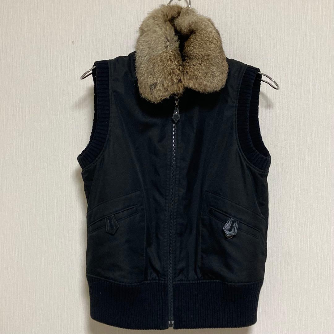 バーバリー　BURBERRY LONDON ファー付きベスト