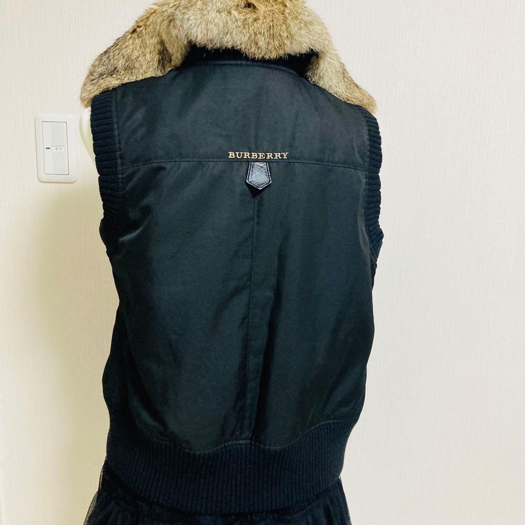 バーバリー　BURBERRY LONDON ファー付きベスト