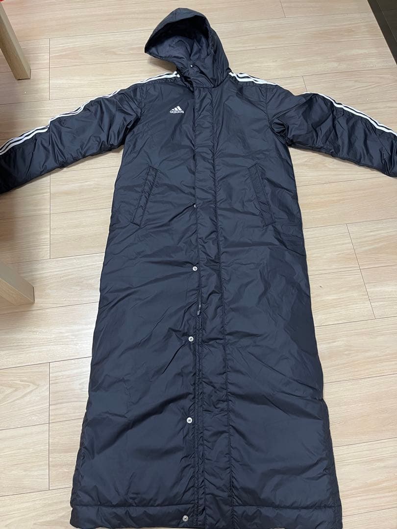 【新品・未使用】adidas ベンチコート Sサイズ ブラック