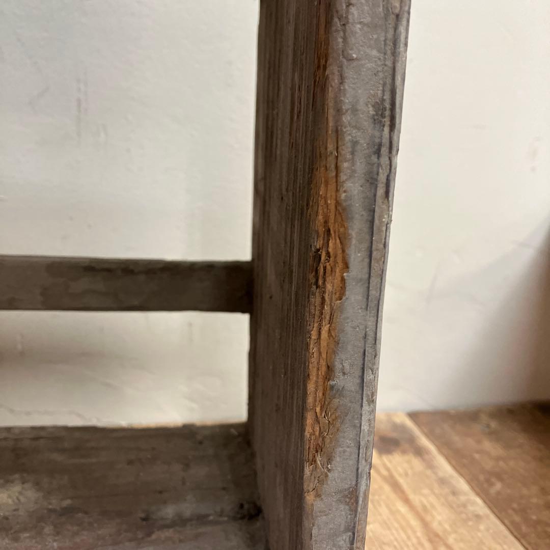 A-5 昭和レトロ 古木 古道具 くさび型 オープンシェルフ オープンラック