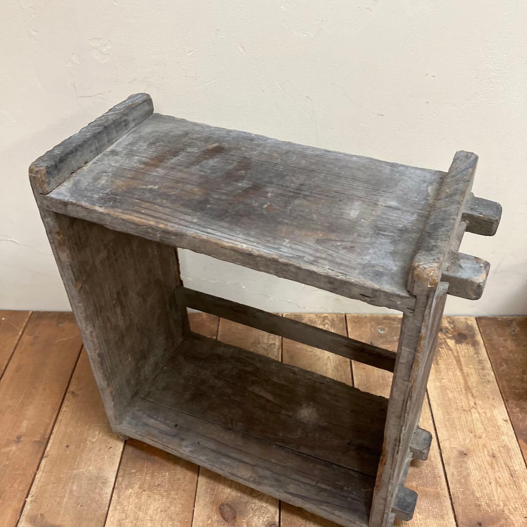 A-5 昭和レトロ 古木 古道具 くさび型 オープンシェルフ オープンラック