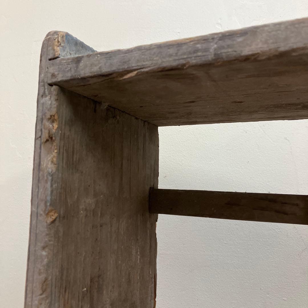 A-5 昭和レトロ 古木 古道具 くさび型 オープンシェルフ オープンラック