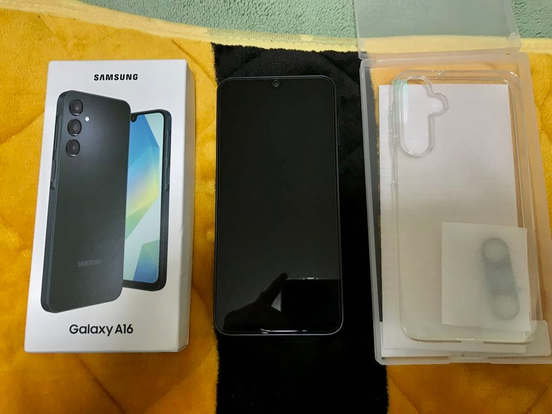 Samsung Galaxy A16 4GB 128GB ブラック ケース付き
