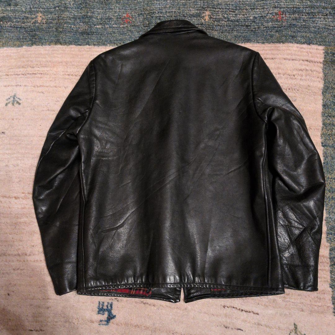 40年代〜50年代スゥエーデン製レザージャケット 黒　ゴートスキン