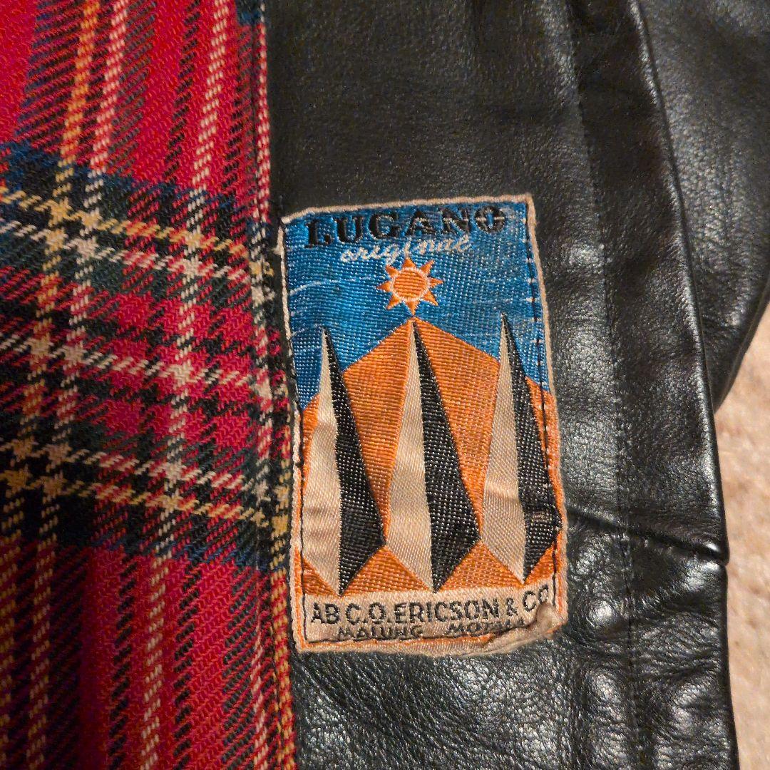 40年代〜50年代スゥエーデン製レザージャケット 黒　ゴートスキン