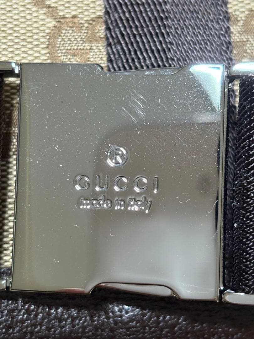 GUCCI GGパターン ウエストポーチ　ベージュ