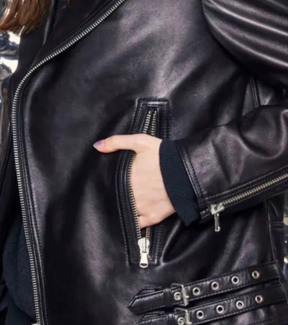 MAISON SPECIAL本革シープレザーダブルライダースジャケット