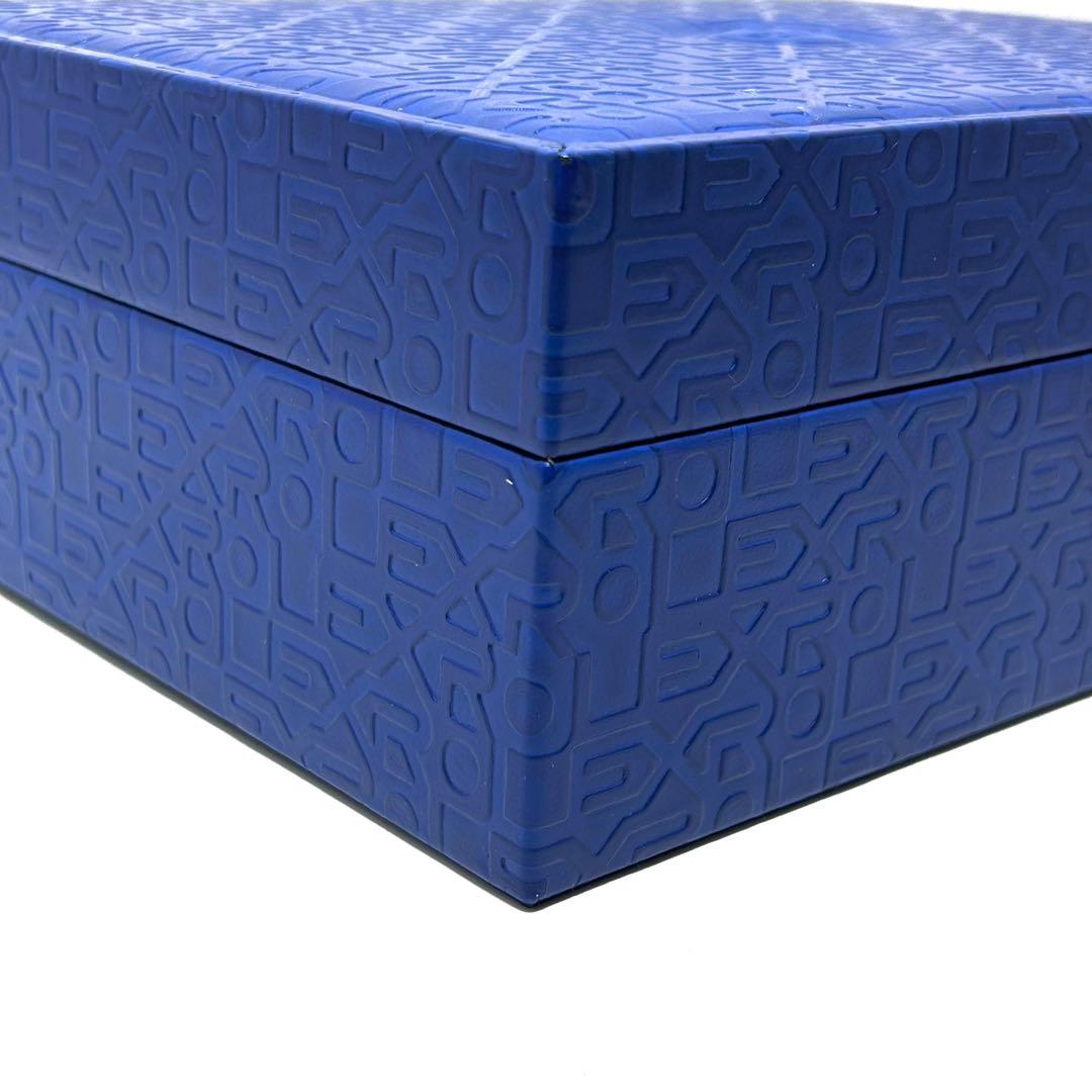 純正 ロレックス ジュエリーボックス 鍵付き ブルー アクセサリーケース ブルー