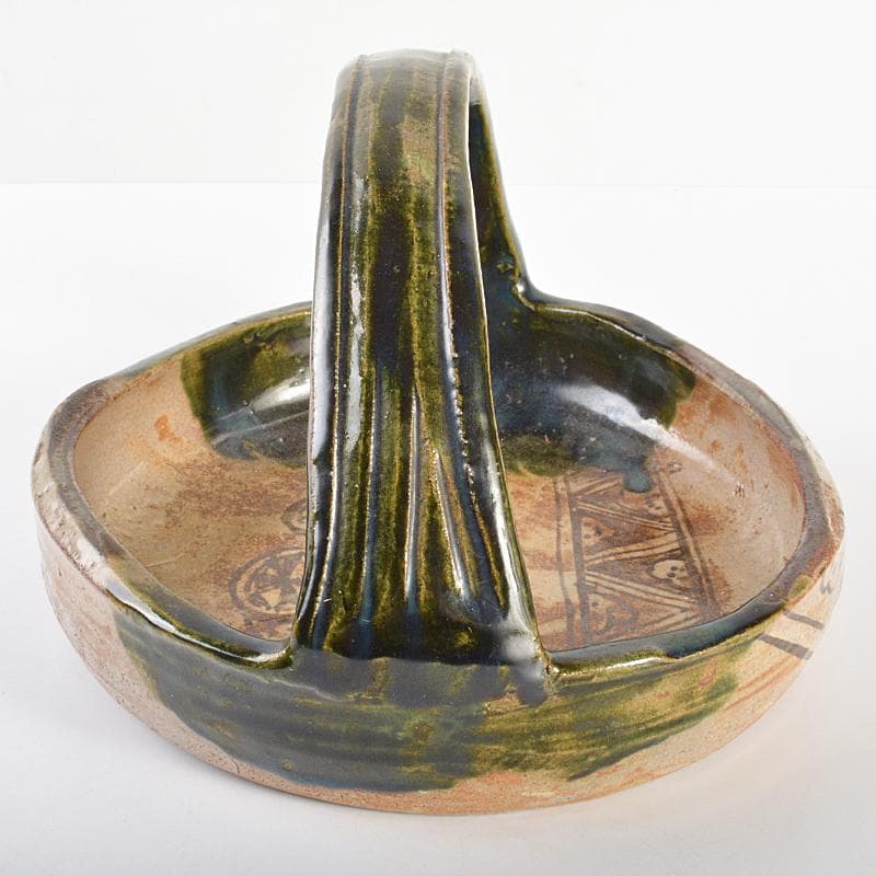 北大路魯山人作　織部焼　手鉢　黒田陶々庵識箱　M　R6736