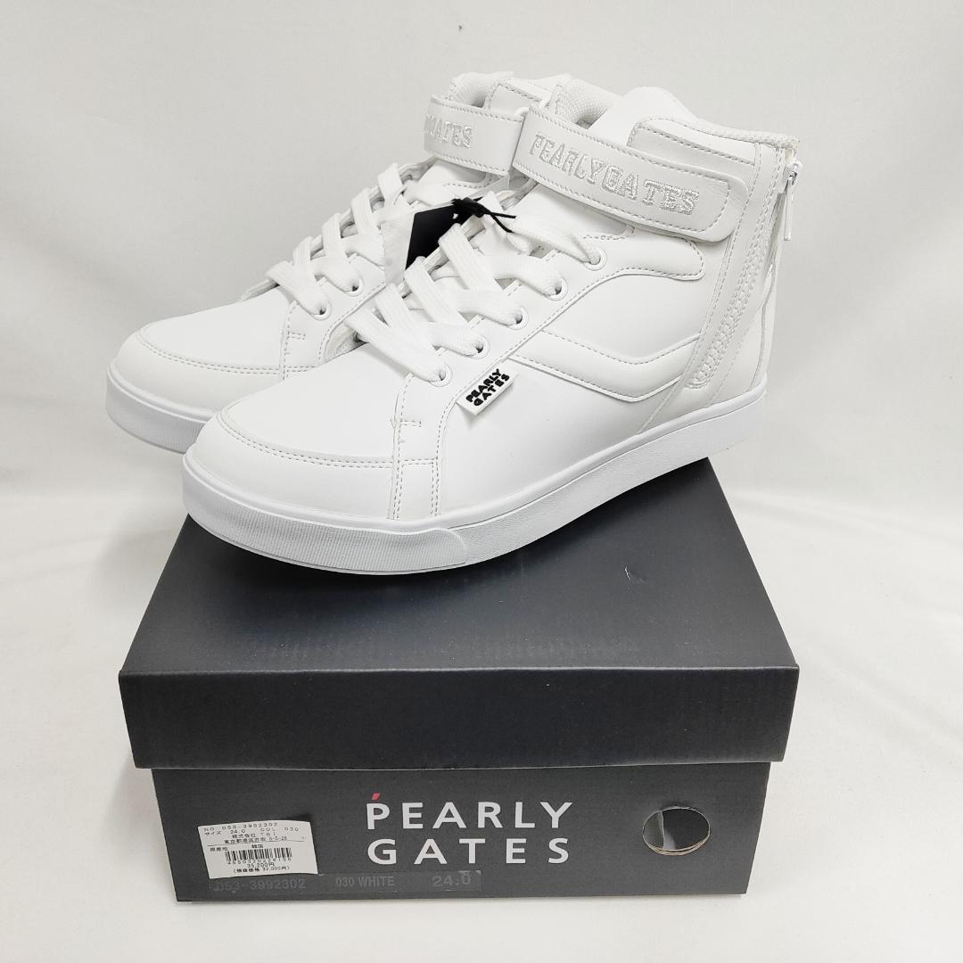 ○★新品 未使用 PEARLY GATES ミドルカットスパイク ゴルフシューズ