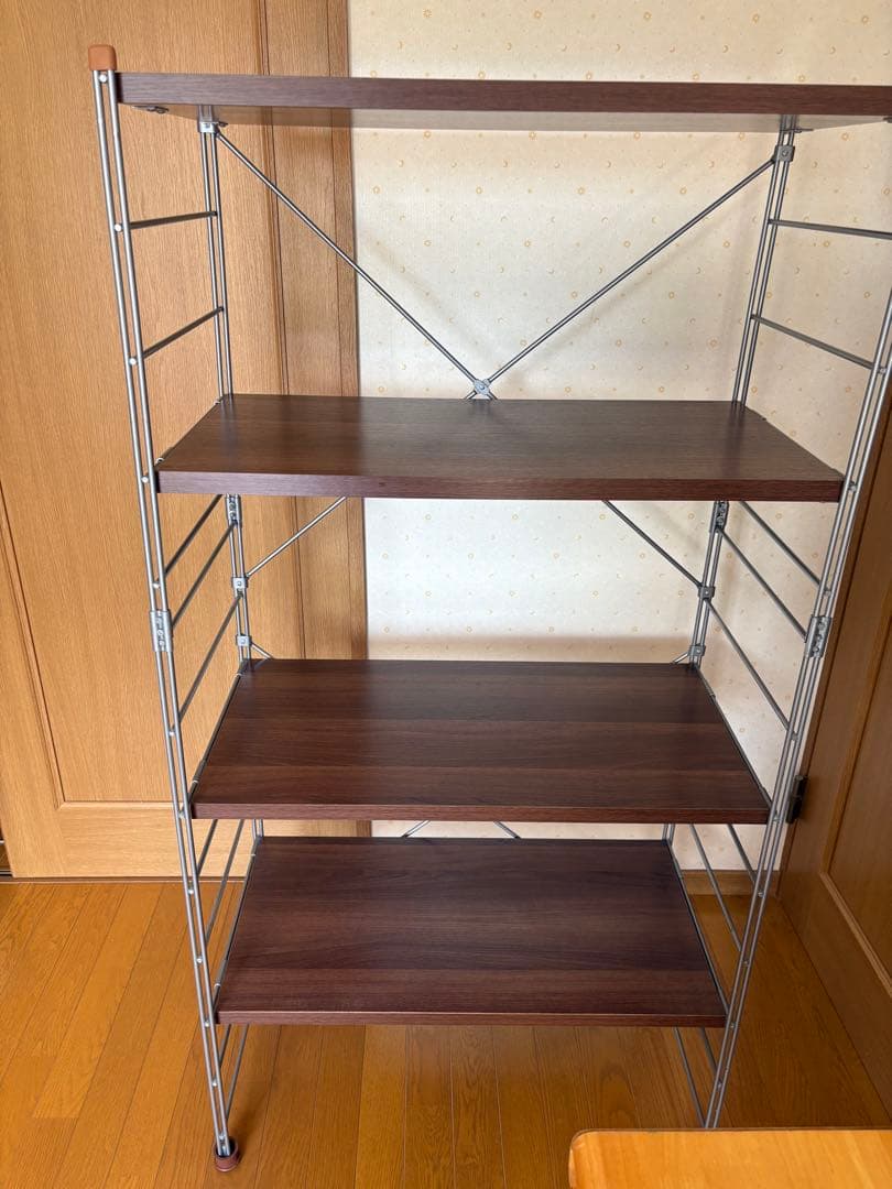 まるさん専用 ウッドシェルフ　オープンシェルフ 4段 棚ブラウン