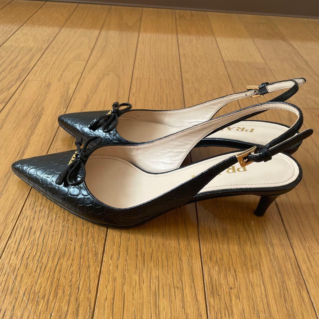 PRADA パンプス　ブラック　サイズ35(23cm程度) ミュール