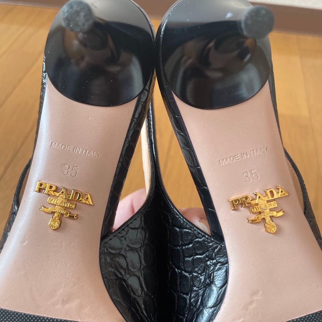 PRADA パンプス　ブラック　サイズ35(23cm程度) ミュール