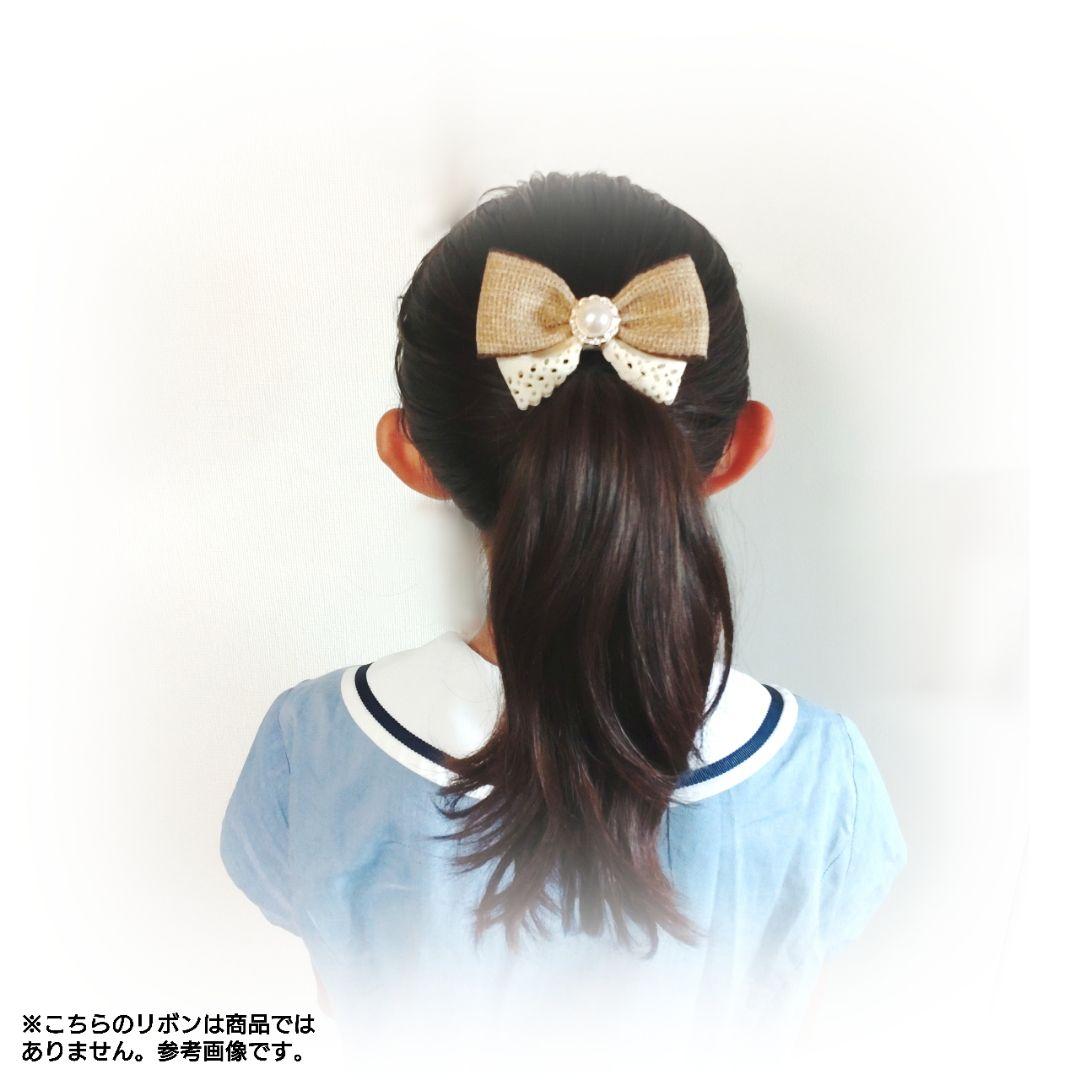 確認　ヘアゴム　ヘアリボン　1163　バレリーナ　バレエ　ブラック