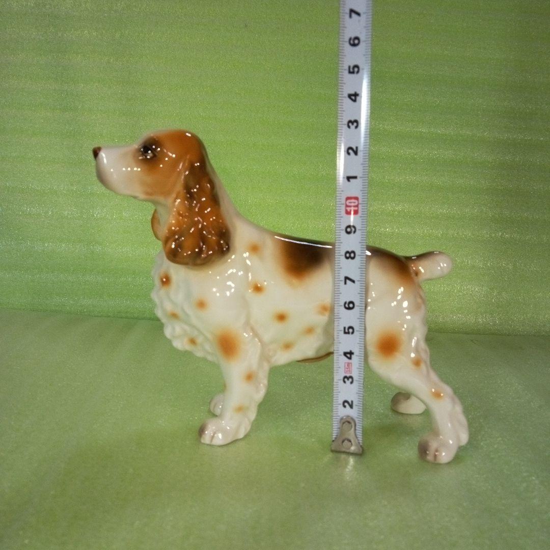 コッカー・スパニエル　犬の置物　インテリア　オブジェ　ディスプレイ　陶器製？