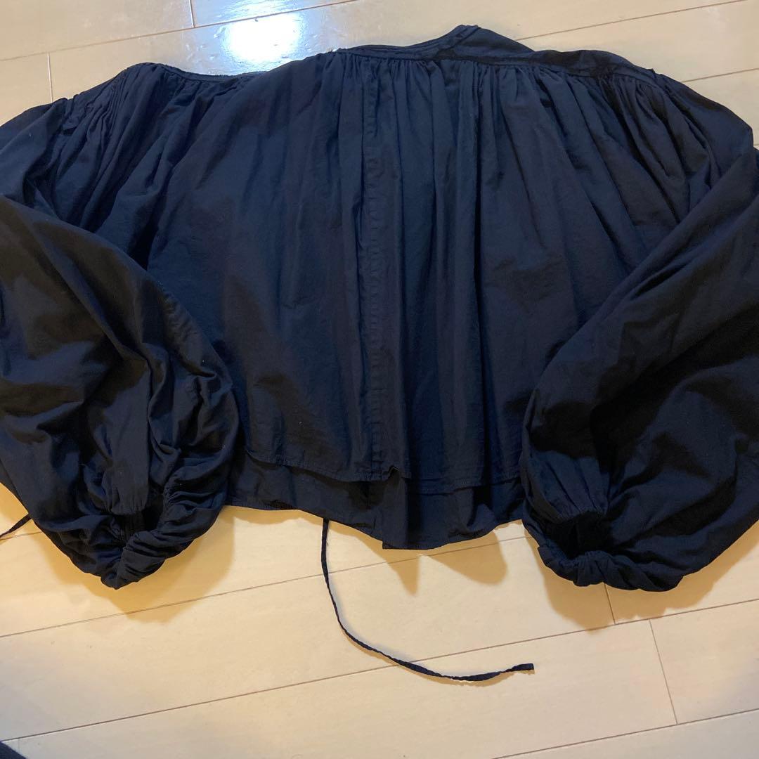 美品★カレンソロジー★ショートギャザーブラウス★ネイビー